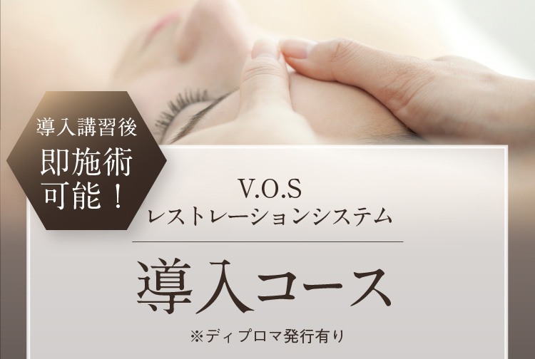 [導入講習後即施術可能！] V.O.Sレストレーションシステム 導入コース※ディプロマ発行有り 